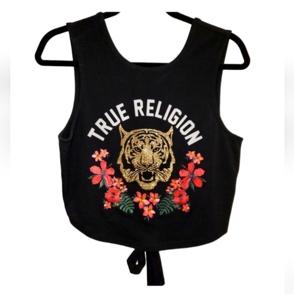 NWT. True Religion crossback tiger tank Size Small - Picture 5 of 8